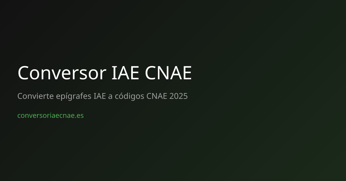 Conversor IAE CNAE screenshot 1